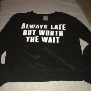 Black Long Sleeve with Printed Words